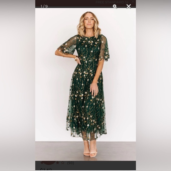 Baltic Born Dresses & Skirts - Baltic Born -Arabella Embroidered Tulle Maxi Dress